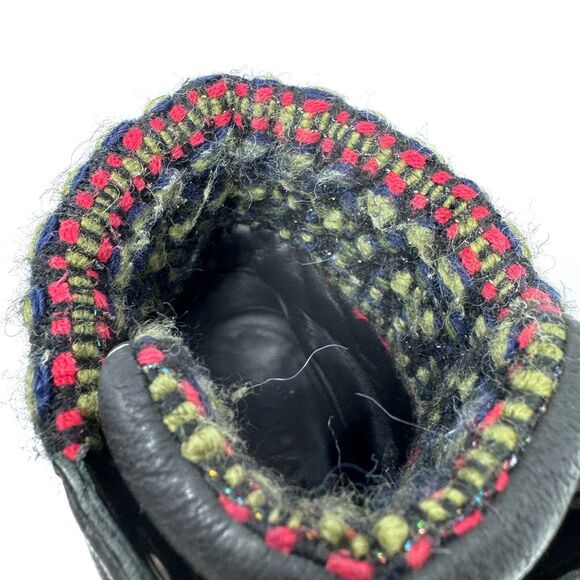 CHANEL Black Leather Tweed Combat Boots – Lace-Up – EU 40.5 - Picture 13 of 15